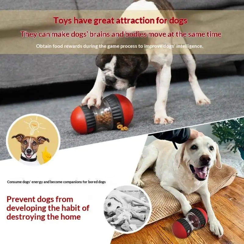Dog Puzzle Toy Elliptical Track Rolling Increase Intelligence Ball Leaky Food Develop Good Habits Durable Interactive Pet Toys